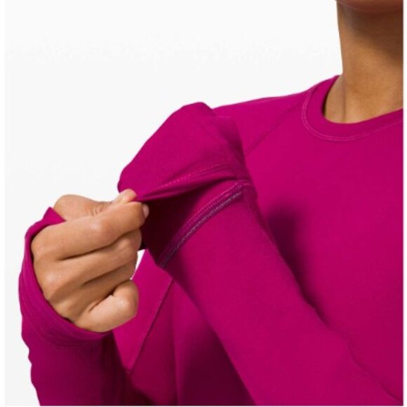 Lululemon Runderful Stretchy Long Sleeve - Deep Fuschia - SZ 2 - Picture 4 of 14